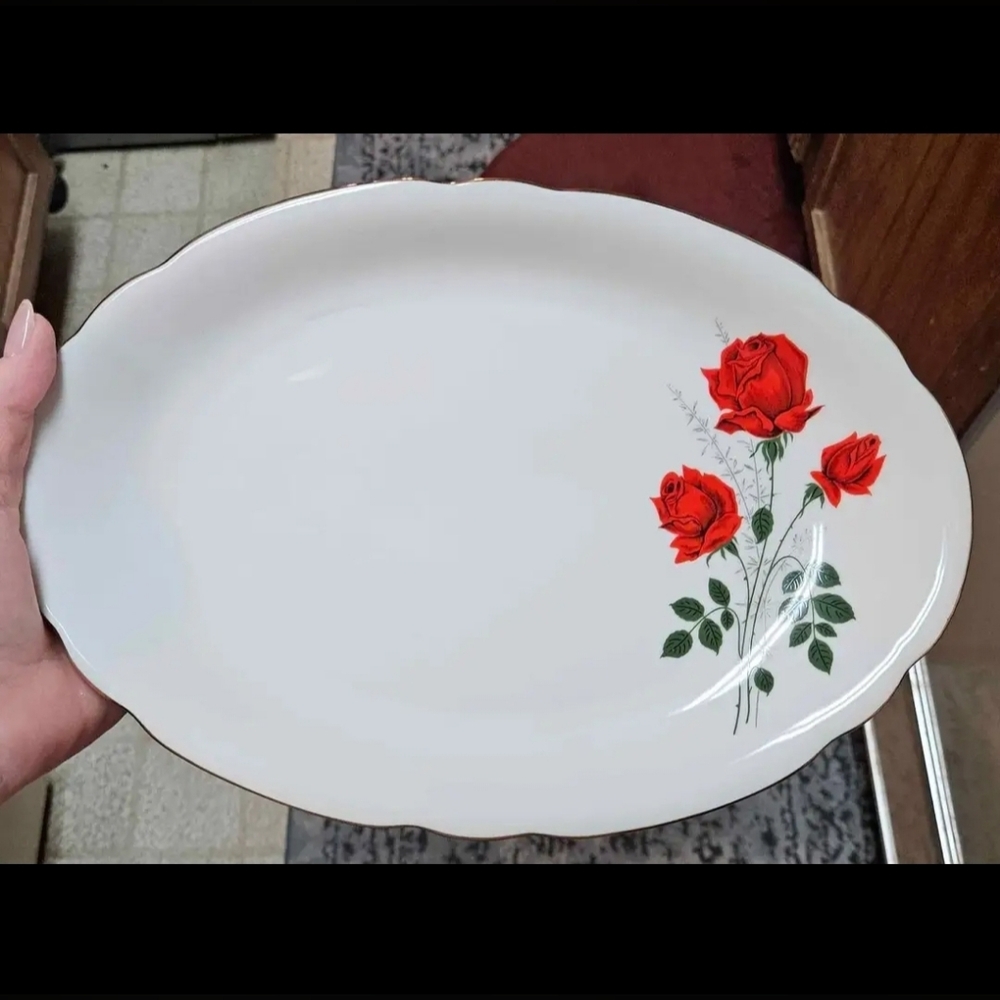 Kronester Bavarian Germany Rose China (Lot #1) Serving Platter ONLY